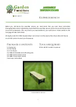 Garden Furniture Direct Keswick bench Assembly Instructions preview