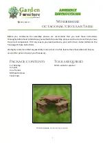 Preview for 1 page of Garden Furniture Direct WINDERMERE OCTAGONAL TABLE Assembly Instructions