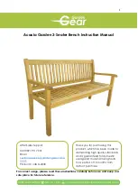 Garden Gear Acacia Garden 3-Seater Bench Instruction Manual preview