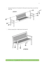 Предварительный просмотр 4 страницы Garden Gear Acacia Garden 3-Seater Bench Instruction Manual