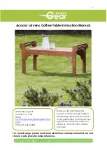 Garden Gear Acacia Lutyens Coffee Table Instruction Manual preview