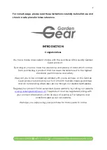 Preview for 2 page of Garden Gear G2700 Instruction Manual