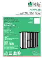 GARDEN MASTER GM2308 Assembly Instructions Manual preview