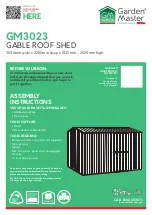Preview for 1 page of GARDEN MASTER GM3023 Assembly Instructions Manual