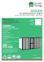 Preview for 1 page of GARDEN MASTER GM3815 Assembly Instructions Manual