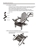 Предварительный просмотр 7 страницы Garden Oasis Adirondack Chair Use And Care Manual