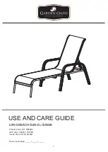 Garden Oasis AS-K-138-2NL Use And Care Manual preview