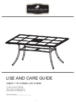 Preview for 9 page of Garden Oasis D71 M20350 Use And Care Manual