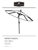 Garden Oasis DAGNY UMBRELLA Owner'S Manual предпросмотр