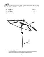 Предварительный просмотр 2 страницы Garden Oasis DAGNY UMBRELLA Owner'S Manual