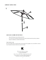 Preview for 3 page of Garden Oasis DAGNY UMBRELLA Owner'S Manual