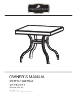 Garden Oasis EAST POINT SIDE TABLE Owner'S Manual preview