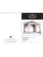 Garden Oasis GARDEN POP UP GAZEBO Owner'S Manual предпросмотр