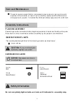 Preview for 4 page of Garden Oasis HARRISON D71 M20296 Use And Care Manual