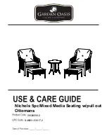 Preview for 1 page of Garden Oasis Nichols 06526058-0 Use & Care Manual