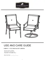 Preview for 1 page of Garden Oasis SC-K-429N-1S/6-G Use And Care Manual