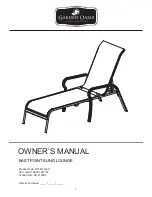 Garden Oasis SS-I-139EL Owner'S Manual preview