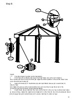 Предварительный просмотр 12 страницы Garden Oasis Steel Round Gazebo Owner'S Manual