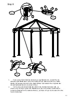 Предварительный просмотр 13 страницы Garden Oasis Steel Round Gazebo Owner'S Manual