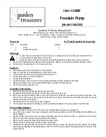 Preview for 1 page of Garden Treasures MD320 Quick Start Manual