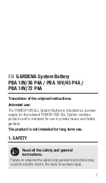 Preview for 2 page of Gardena 14902 Operator'S Manual