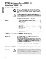 Preview for 2 page of Gardena 3000/3 Jet Operating Instructions Manual