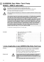 Preview for 2 page of Gardena 4000/2 automatic 1742 Operating Instructions Manual