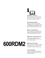 Gardena 600RDM2 Instruction Manual предпросмотр