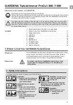 Предварительный просмотр 2 страницы Gardena 8851 Operating Instructions Manual