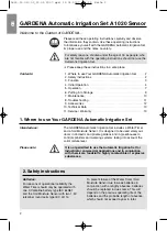 Предварительный просмотр 2 страницы Gardena A 1020 Sensor Operating Instructions Manual