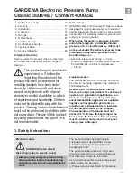 Preview for 2 page of Gardena Comfort 4000/5E Operating Instructions Manual