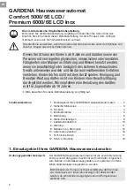 Preview for 2 page of Gardena Comfort 5000/5E Operating Instructions Manual