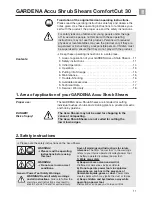 Preview for 2 page of Gardena ComfortCut 30 Operating Instructions Manual