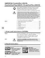 Предварительный просмотр 2 страницы Gardena ComfortCut 450/25 Operating Instructions Manual