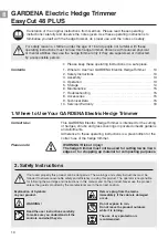 Preview for 2 page of Gardena EasyCut 48 PLUS Operating Instructions Manual