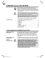 Preview for 2 page of Gardena EJ3000 Operating Instructions Manual