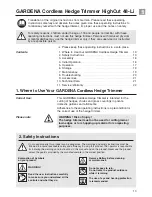 Preview for 2 page of Gardena HighCut 48-Li 8882 Operating Instructions Manual
