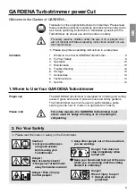 Предварительный просмотр 2 страницы Gardena powerCut 2404 Operating Instructions Manual