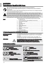 Предварительный просмотр 2 страницы Gardena SmallCut 300 Accu Operating Instructions Manual