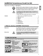 Предварительный просмотр 2 страницы Gardena SmallCut 300 Operating Instructions Manual