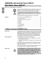 Preview for 2 page of Gardena Submersible Pump6000 S Operating Instructions Manual