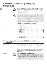 Предварительный просмотр 2 страницы Gardena TCS Li-18/20 Operating Instructions Manual