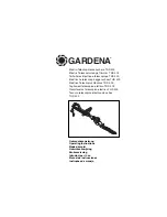 Gardena THS 400 Operating Instructions Manual preview