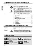 Preview for 2 page of Gardena TwinCut 8830 Operating Instructions Manual