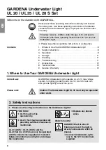 Preview for 2 page of Gardena UL 20 Operating Instructions Manual