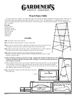 Gardeners Titan A-Frame Trellis Quick Start Manual предпросмотр