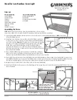 Gardener's 8599950 Quick Start Manual предпросмотр