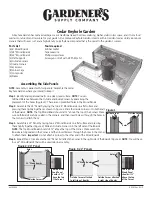 Preview for 1 page of Gardener's Cedar Keyhole Garden Manual