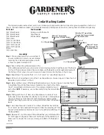 Gardener's Cedar Stacking Garden Quick Start Manual preview