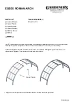 Preview for 1 page of Gardener's Essex Roman Arch Manual